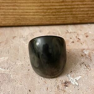 Black Swirl Dome Ring Size 8